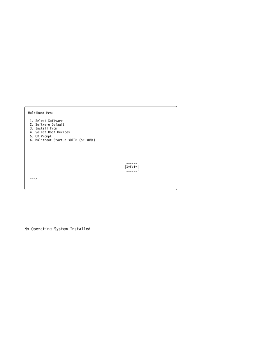 Multiboot menu | IBM H SERIES RS/6000 User Manual | Page 100 / 290