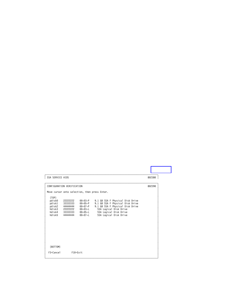 Configuration verification service aid | IBM H SERIES RS/6000 User Manual | Page 201 / 290