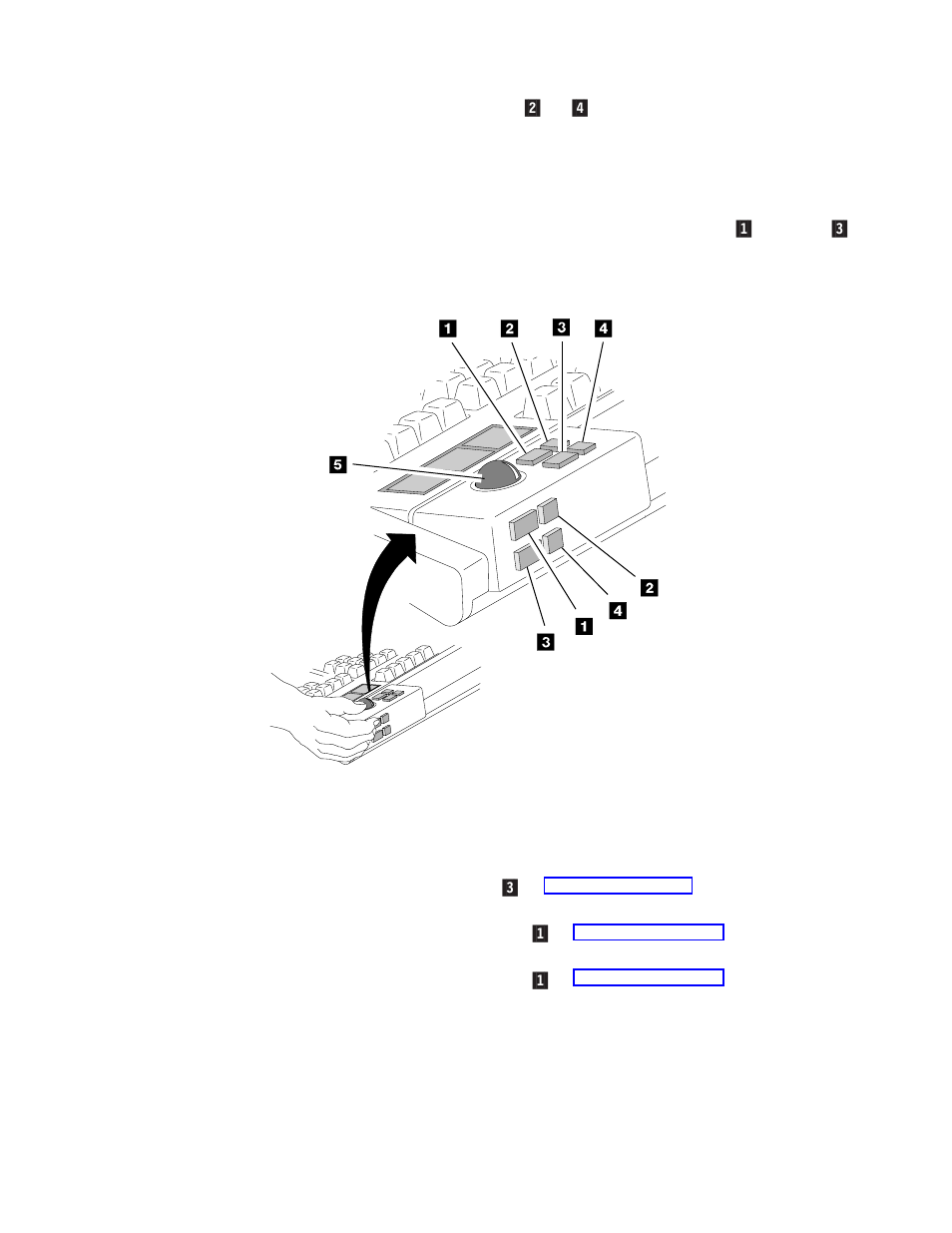 Track pointer keyboard, Pointing device | IBM Tape Library Magstar 3494 User Manual | Page 115 / 378