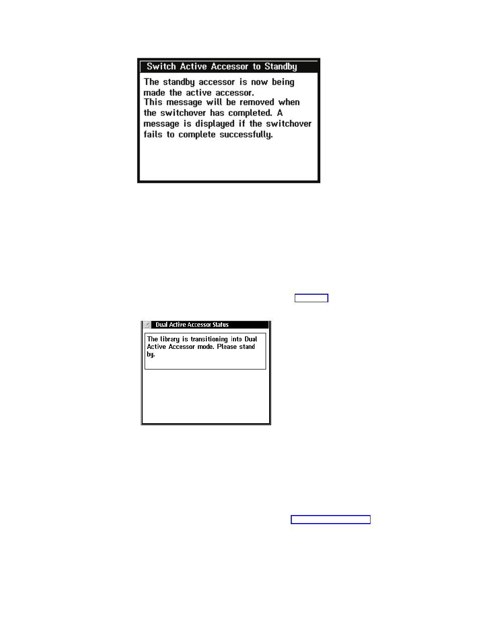 Switching pop-up window | IBM Tape Library Magstar 3494 User Manual | Page 129 / 378