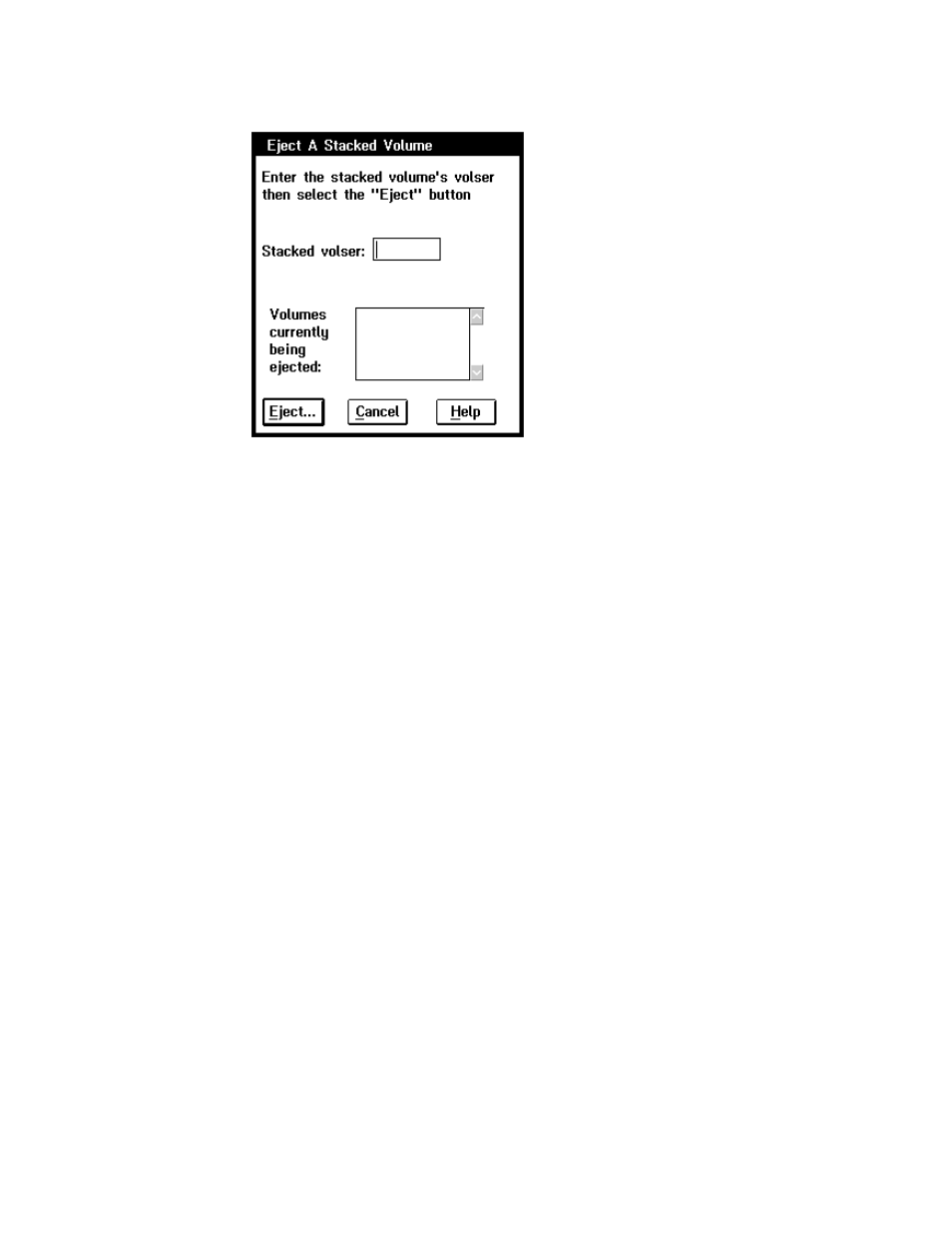 Set vts category attributes, Eject a vts stacked volume pop-up window | IBM Tape Library Magstar 3494 User Manual | Page 188 / 378