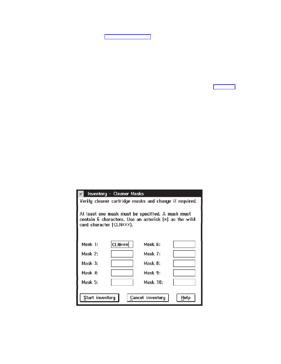 Inventory cleaner masks pop-up window | IBM Tape Library Magstar 3494 User Manual | Page 194 / 378