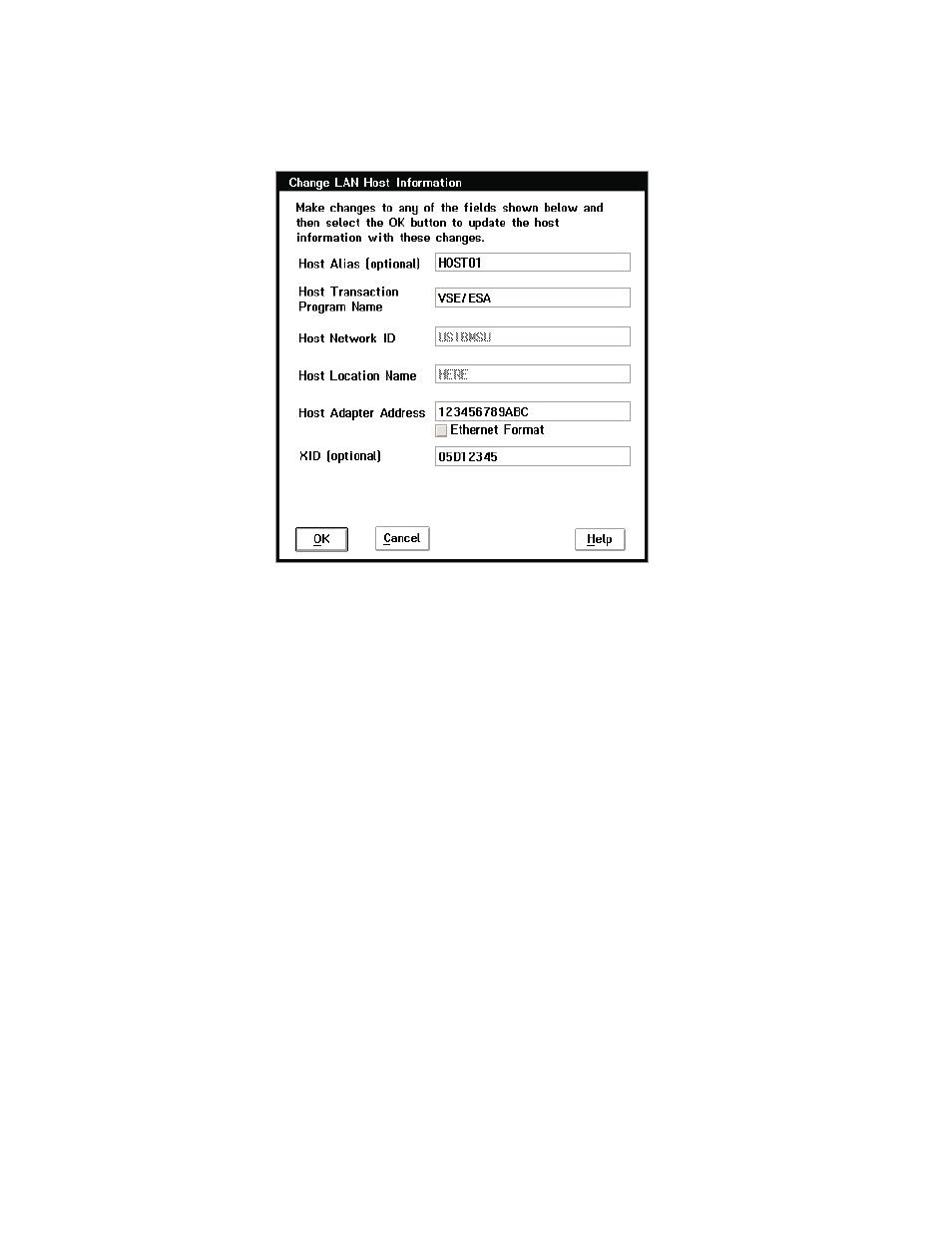 Change lan host information pop-up window (appc) | IBM Tape Library Magstar 3494 User Manual | Page 215 / 378