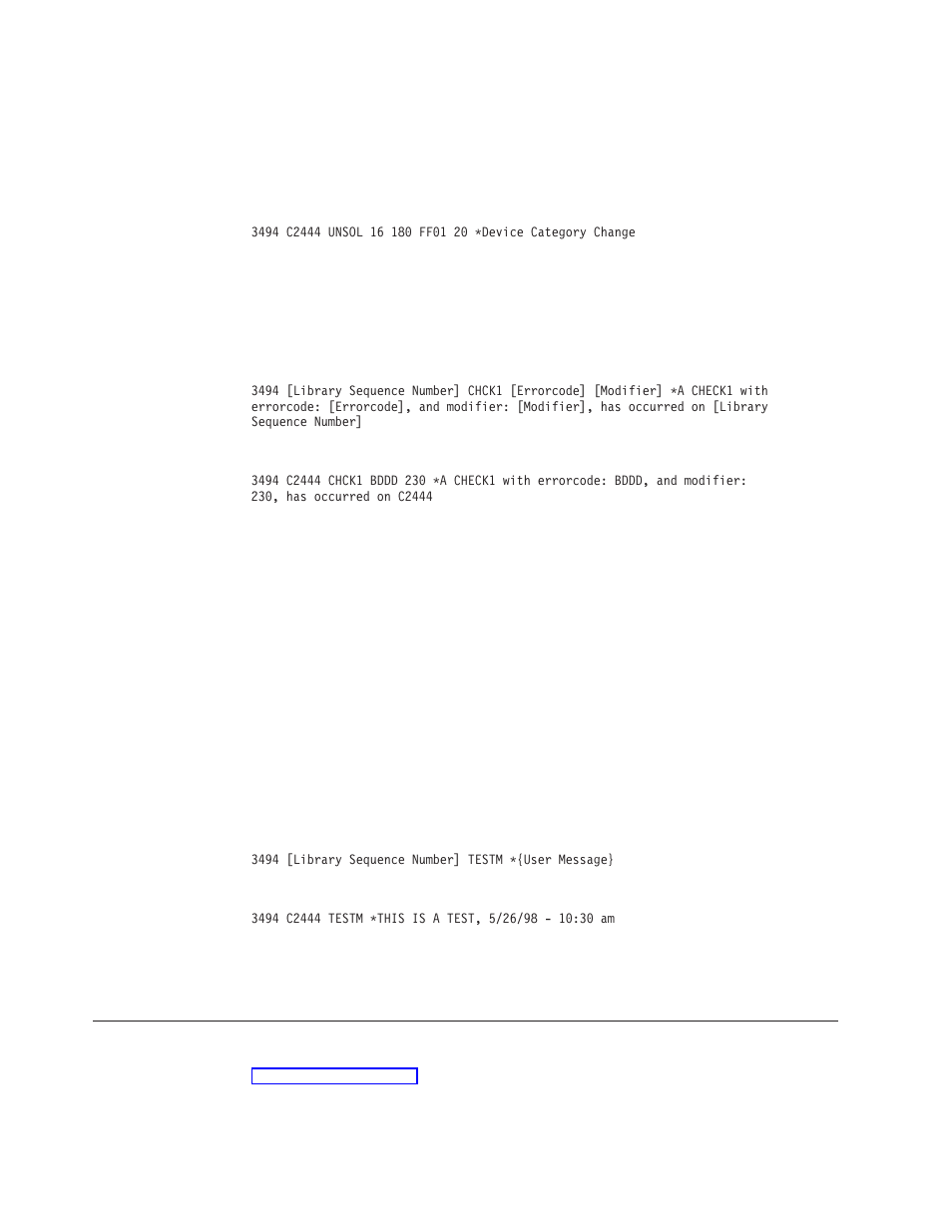 Using the options pull-down, Chck1 library manager snmp traps, Testm library manager snmp traps | IBM Tape Library Magstar 3494 User Manual | Page 248 / 378