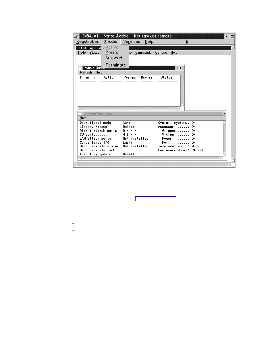 Pull-down menu | IBM Tape Library Magstar 3494 User Manual | Page 272 / 378