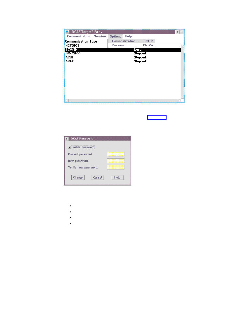 Session pull-down menu 166. dcaf password | IBM Tape Library Magstar 3494 User Manual | Page 278 / 378