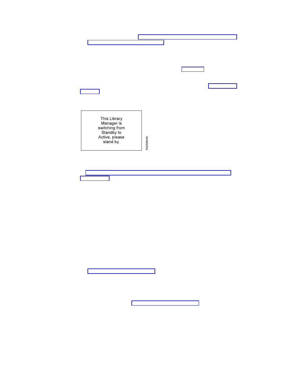 Library manager switching window | IBM Tape Library Magstar 3494 User Manual | Page 289 / 378