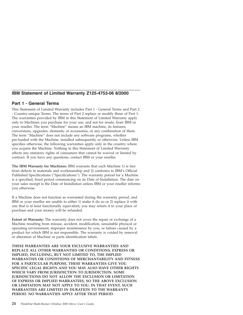 Part 1 - general terms | IBM ThinkPad 22P7028 User Manual | Page 32 / 54