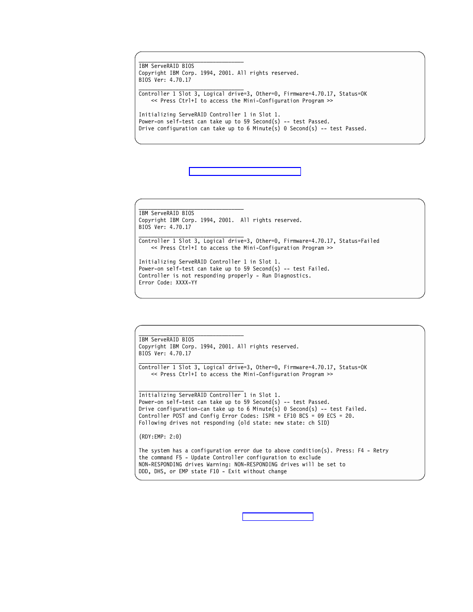 Post (ispr) error procedures | IBM 201 User Manual | Page 83 / 140