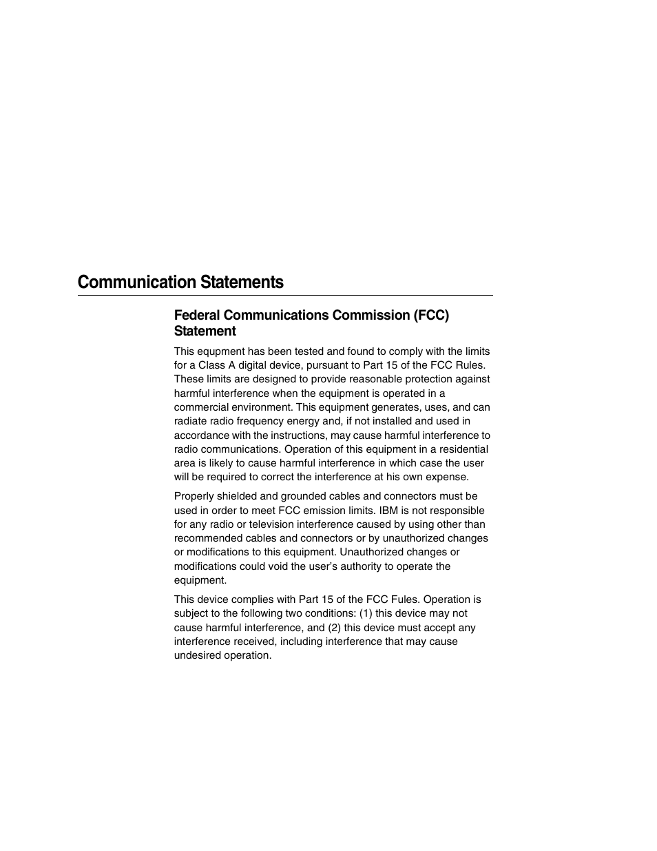 Communication statements | IBM INFOPRINT 6500 User Manual | Page 11 / 398