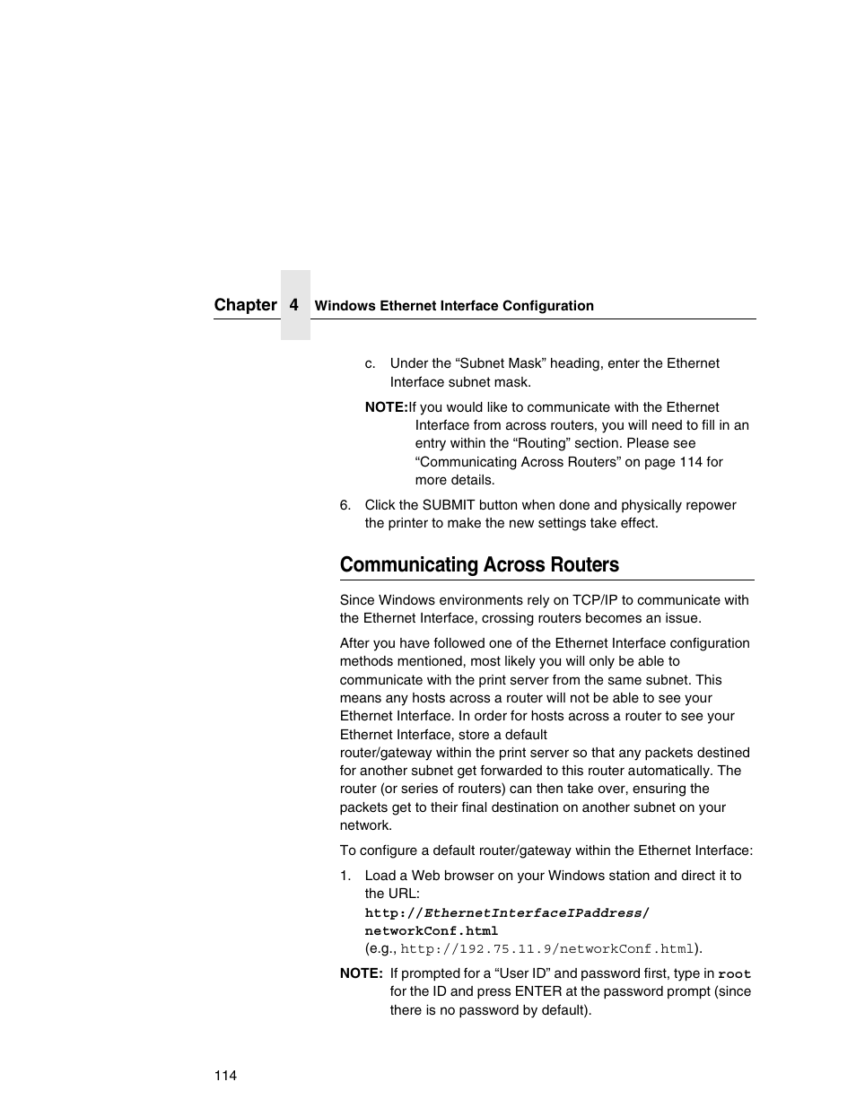 Communicating across routers | IBM INFOPRINT 6500 User Manual | Page 114 / 398