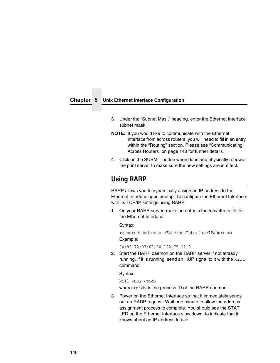 Using rarp | IBM INFOPRINT 6500 User Manual | Page 146 / 398