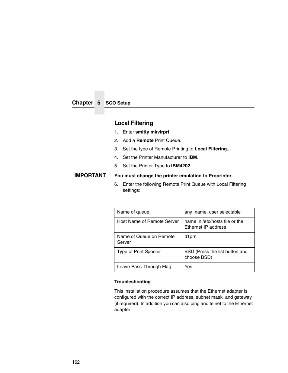 Local filtering | IBM INFOPRINT 6500 User Manual | Page 162 / 398