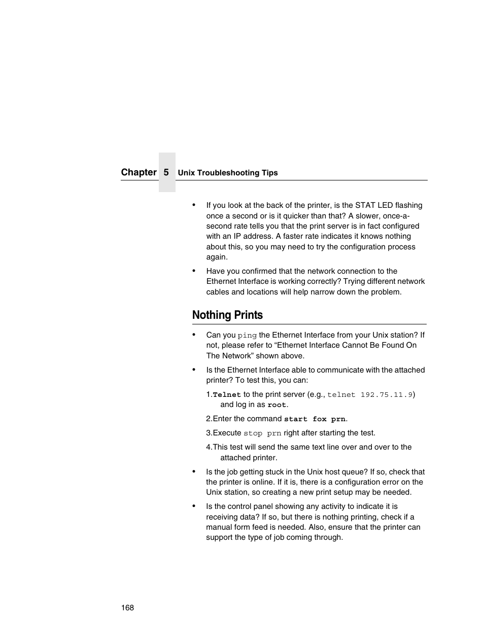 Nothing prints | IBM INFOPRINT 6500 User Manual | Page 168 / 398