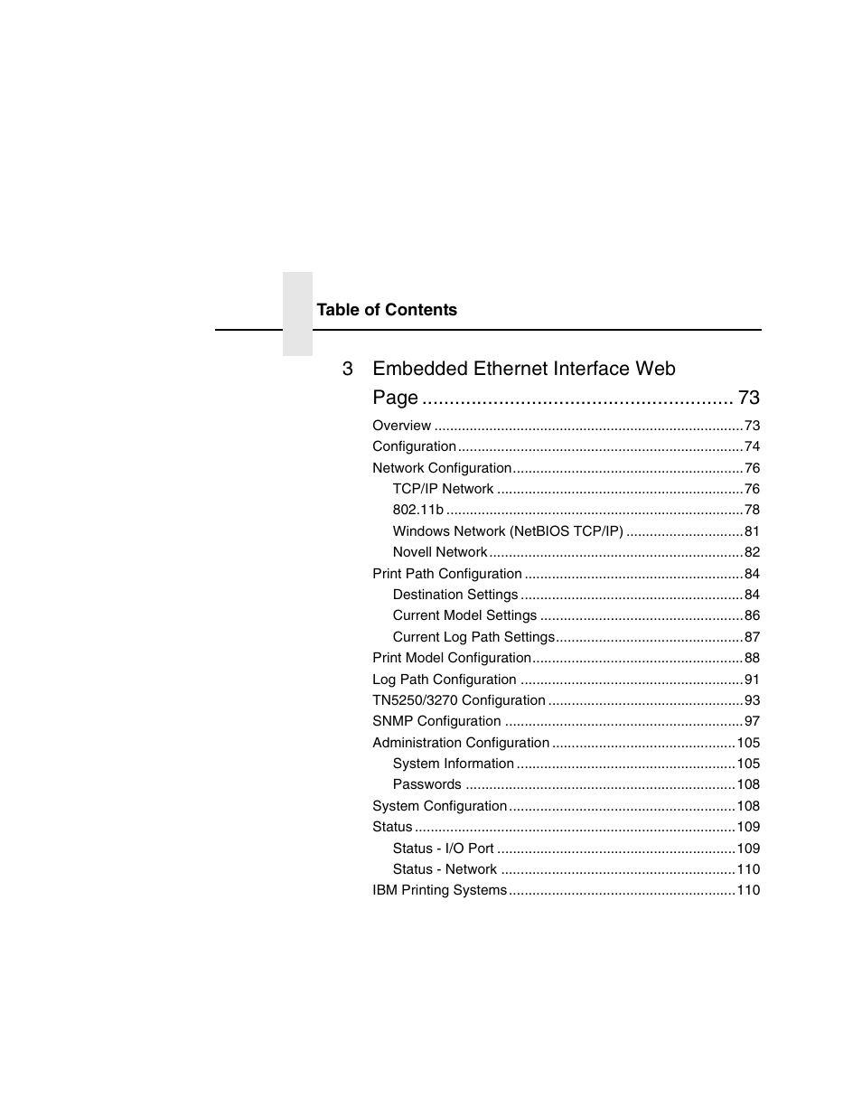 3embedded ethernet interface web page | IBM INFOPRINT 6500 User Manual | Page 26 / 398