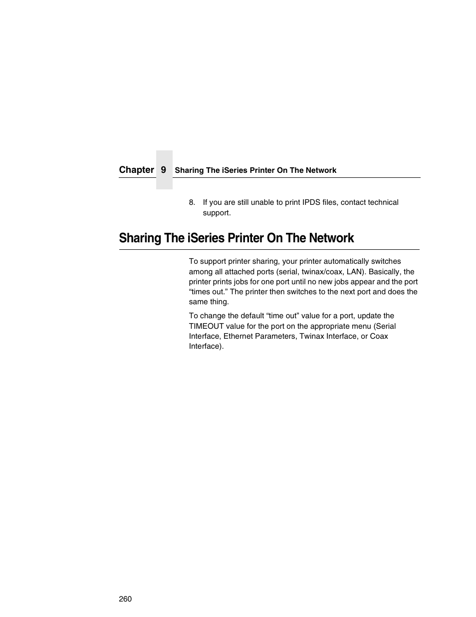 Sharing the iseries printer on the network | IBM INFOPRINT 6500 User Manual | Page 260 / 398