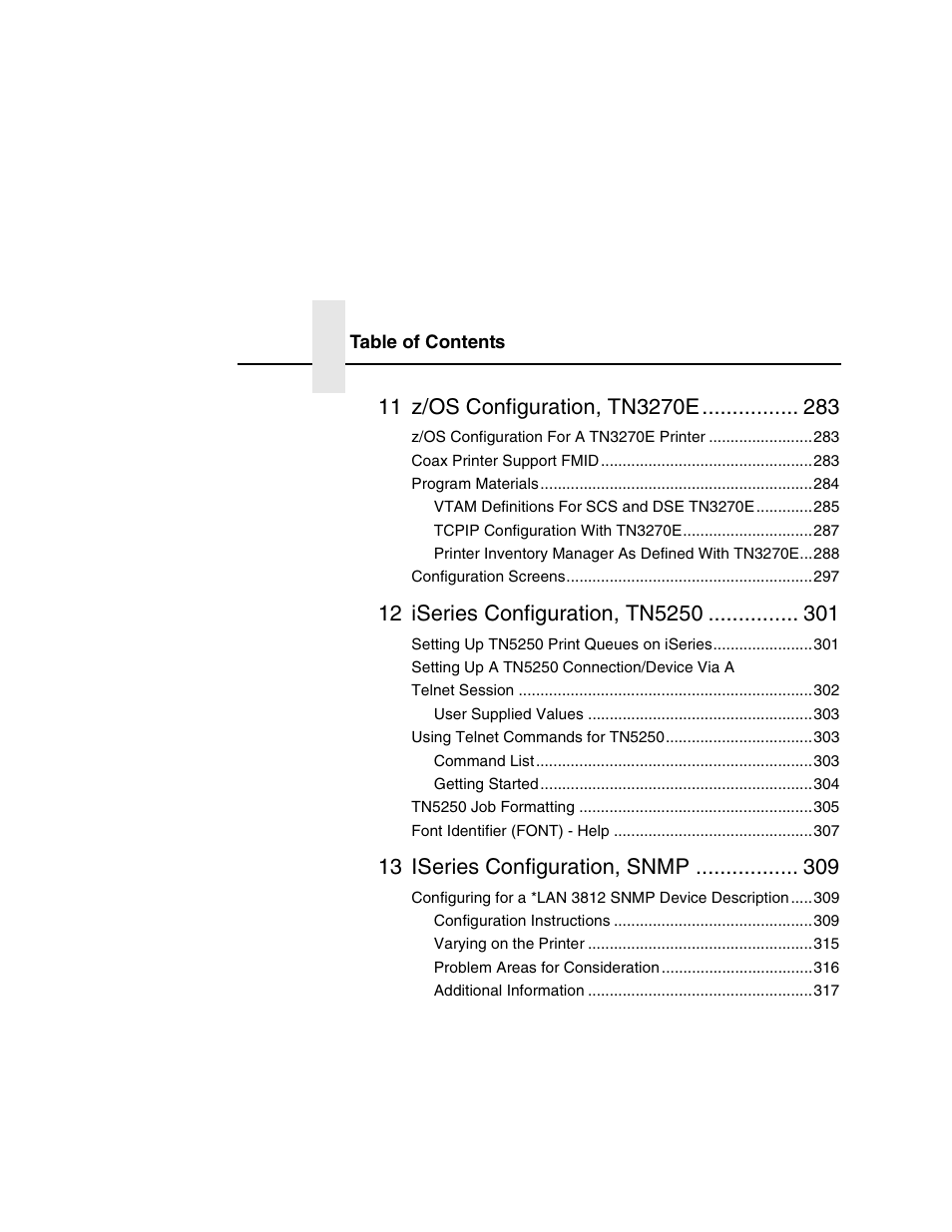13 iseries configuration, snmp | IBM INFOPRINT 6500 User Manual | Page 32 / 398