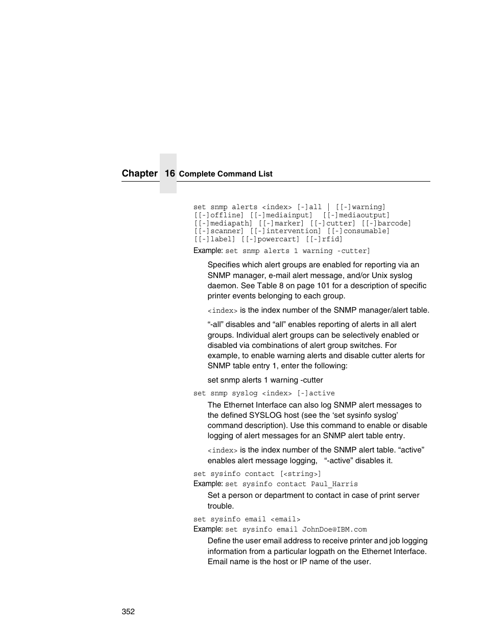 IBM INFOPRINT 6500 User Manual | Page 352 / 398