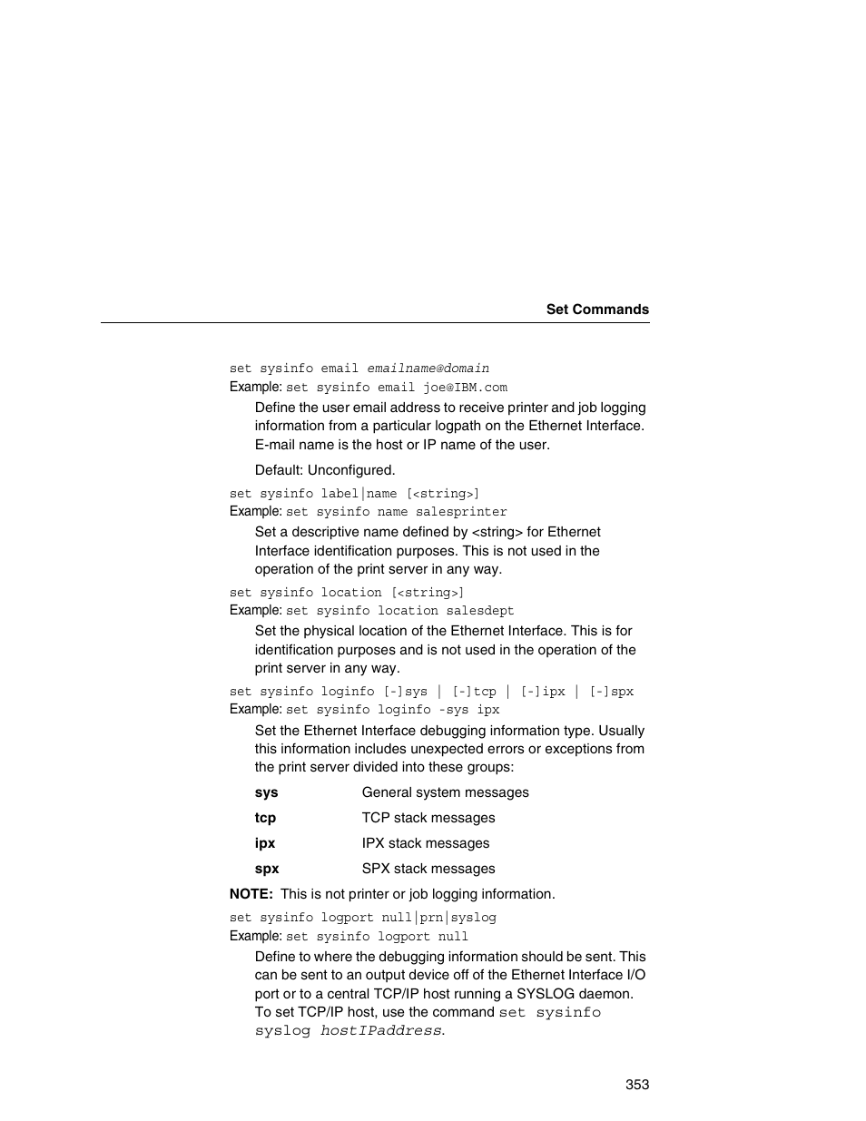 IBM INFOPRINT 6500 User Manual | Page 353 / 398