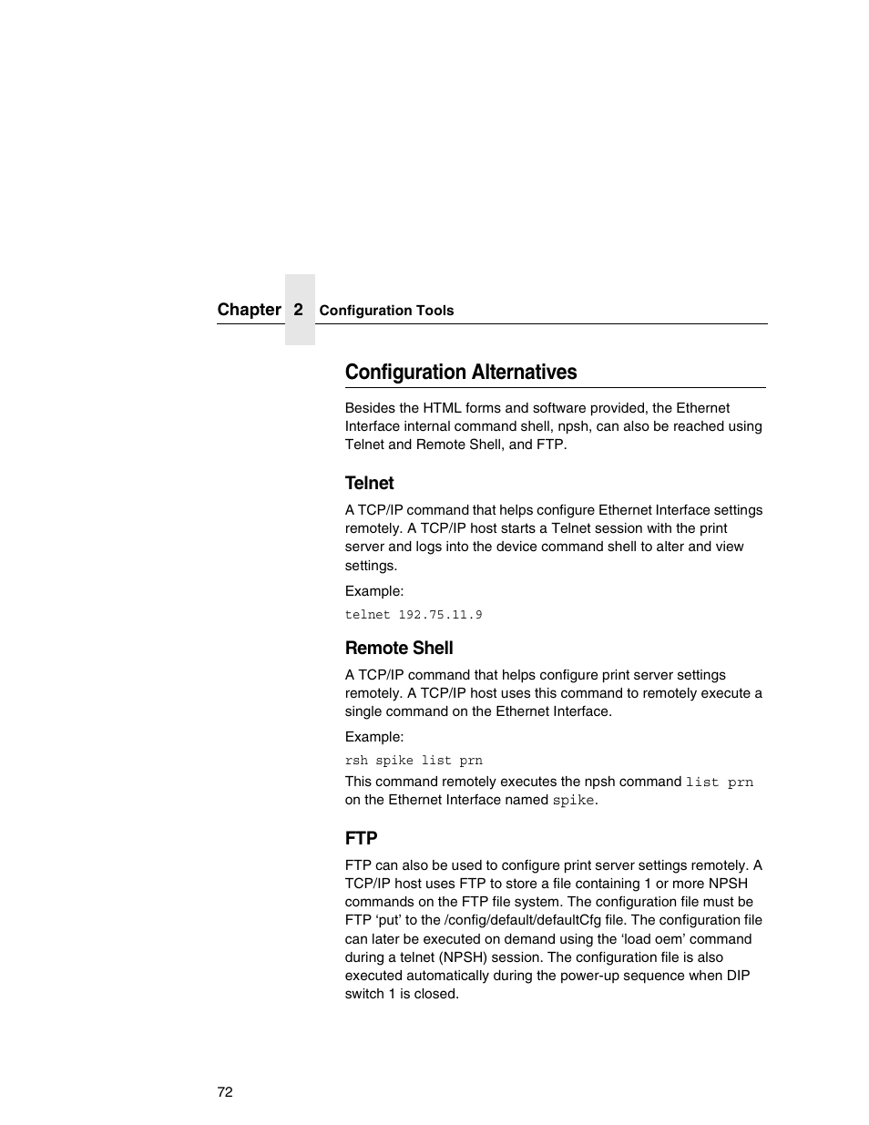 Configuration alternatives | IBM INFOPRINT 6500 User Manual | Page 72 / 398