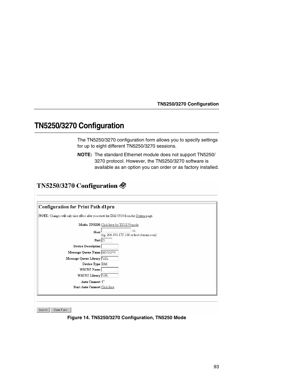 Tn5250/3270 configuration | IBM INFOPRINT 6500 User Manual | Page 93 / 398