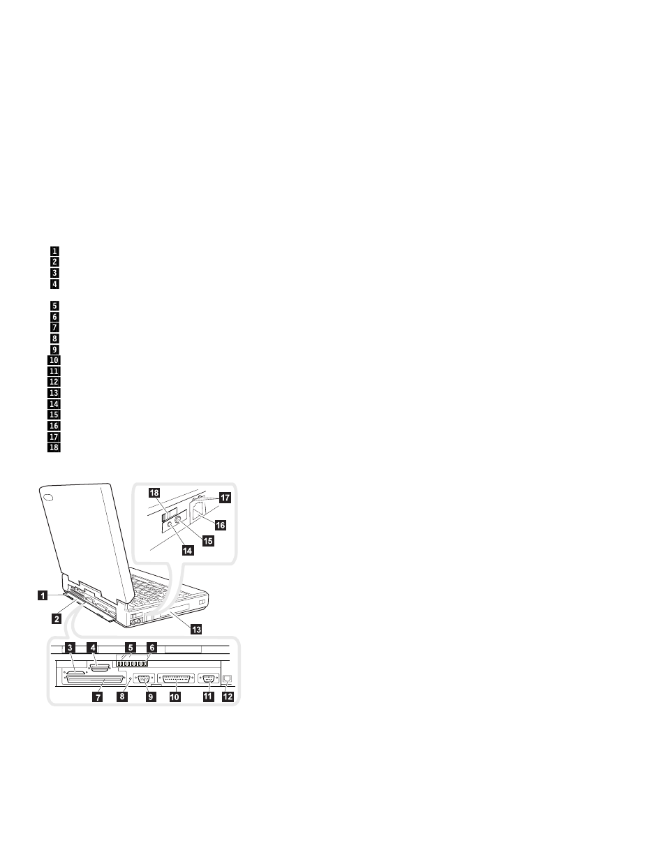 Rear view | IBM THINKPAD S05L-1270-01 User Manual | Page 354 / 716