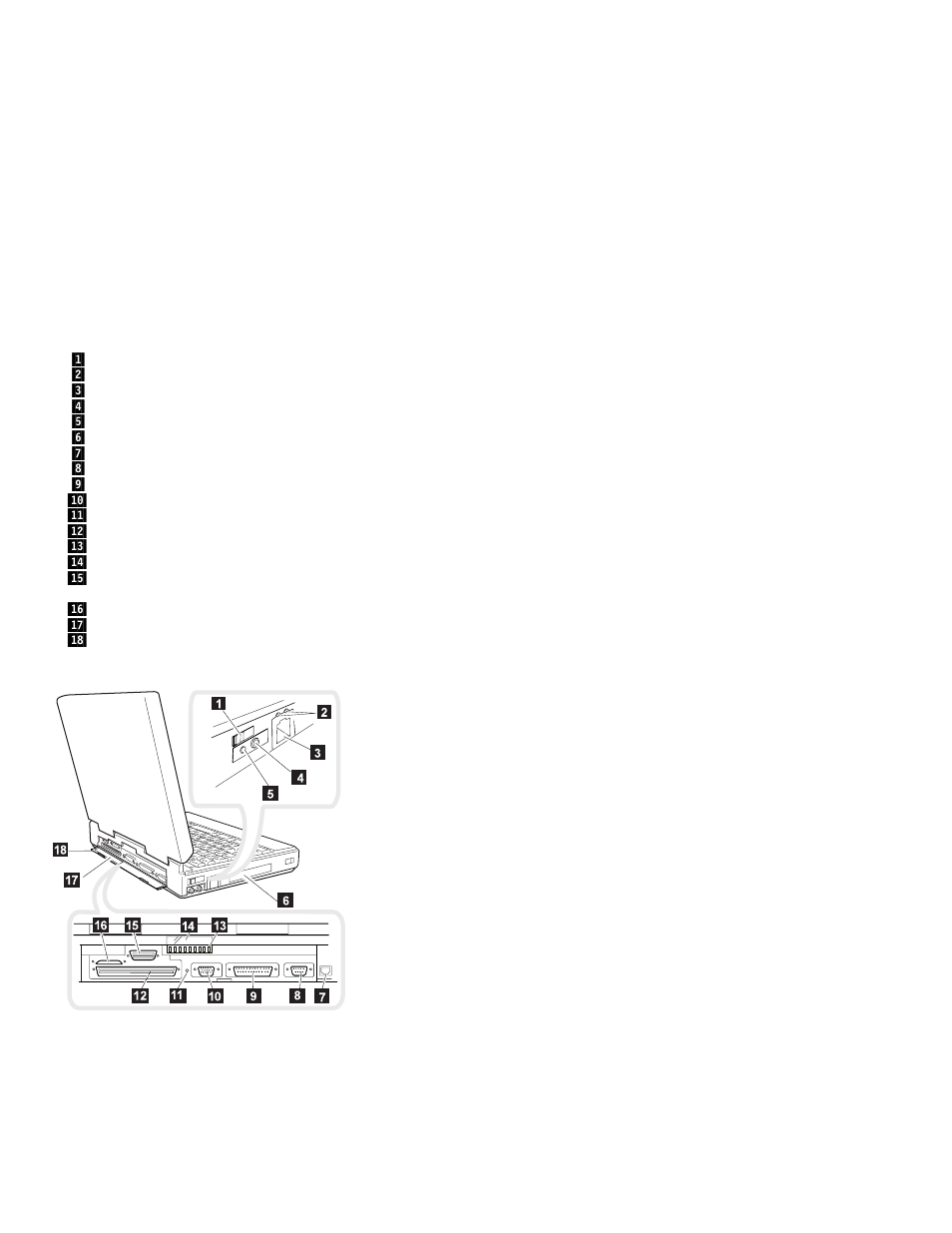 Rear view | IBM THINKPAD S05L-1270-01 User Manual | Page 516 / 716