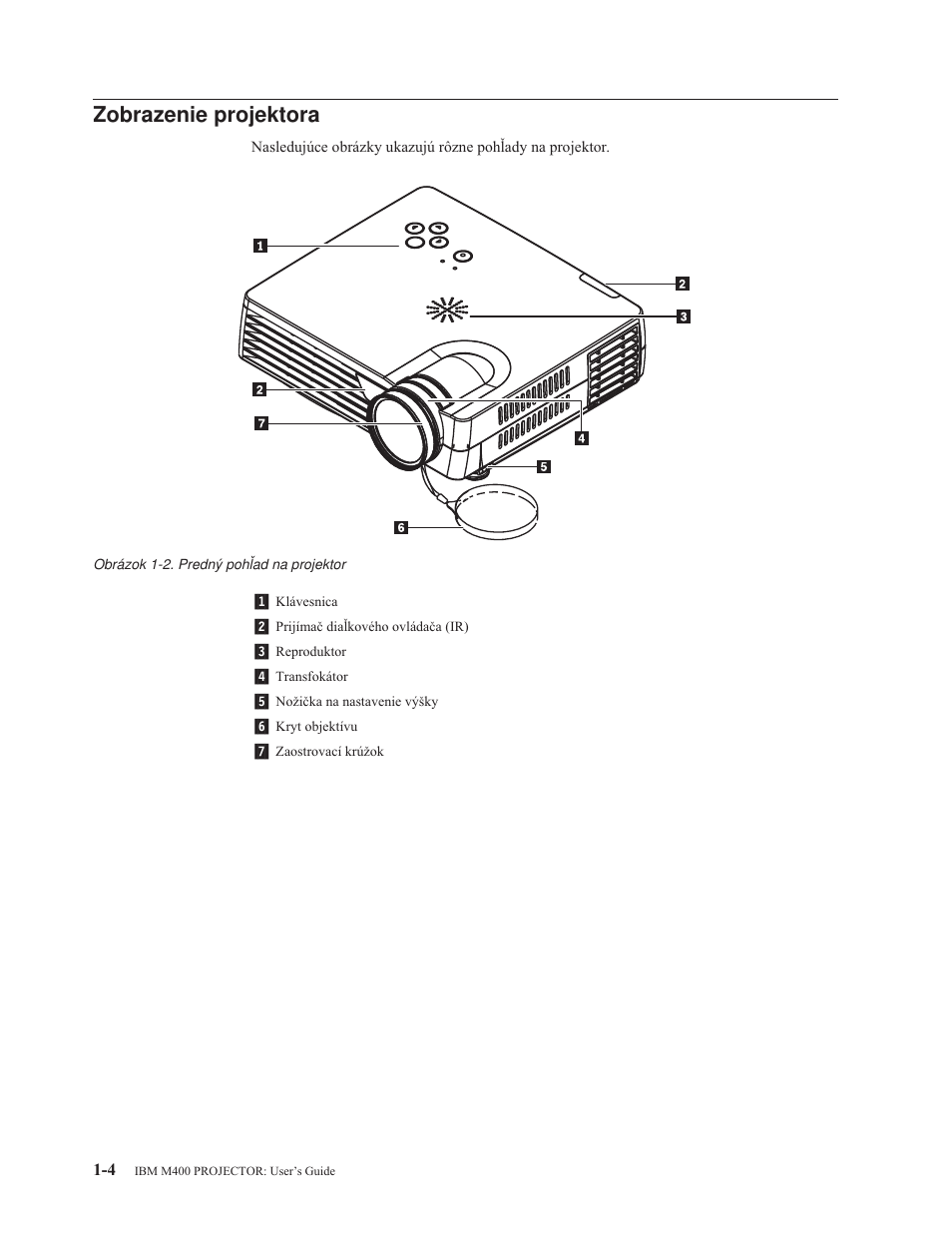 Zobrazenie projektora, Zobrazenie, Projektora | IBM M400 User Manual | Page 18 / 82
