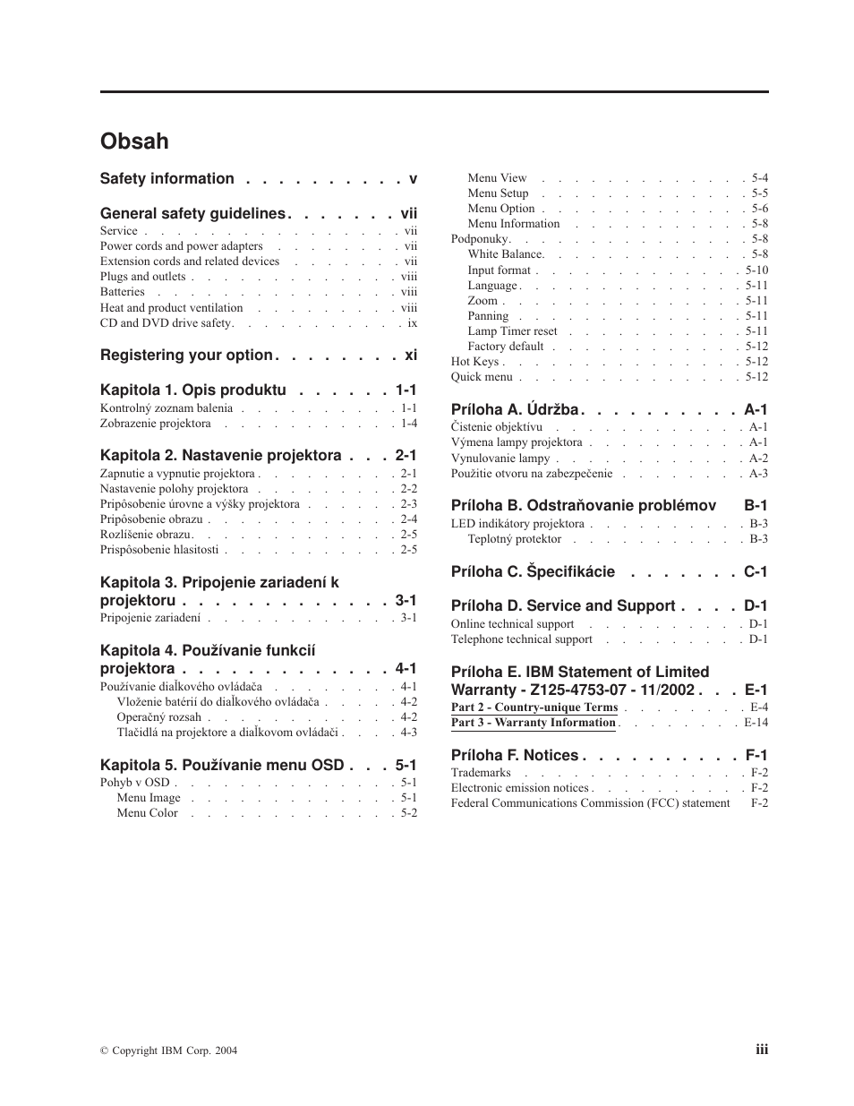 IBM M400 User Manual | Page 5 / 82