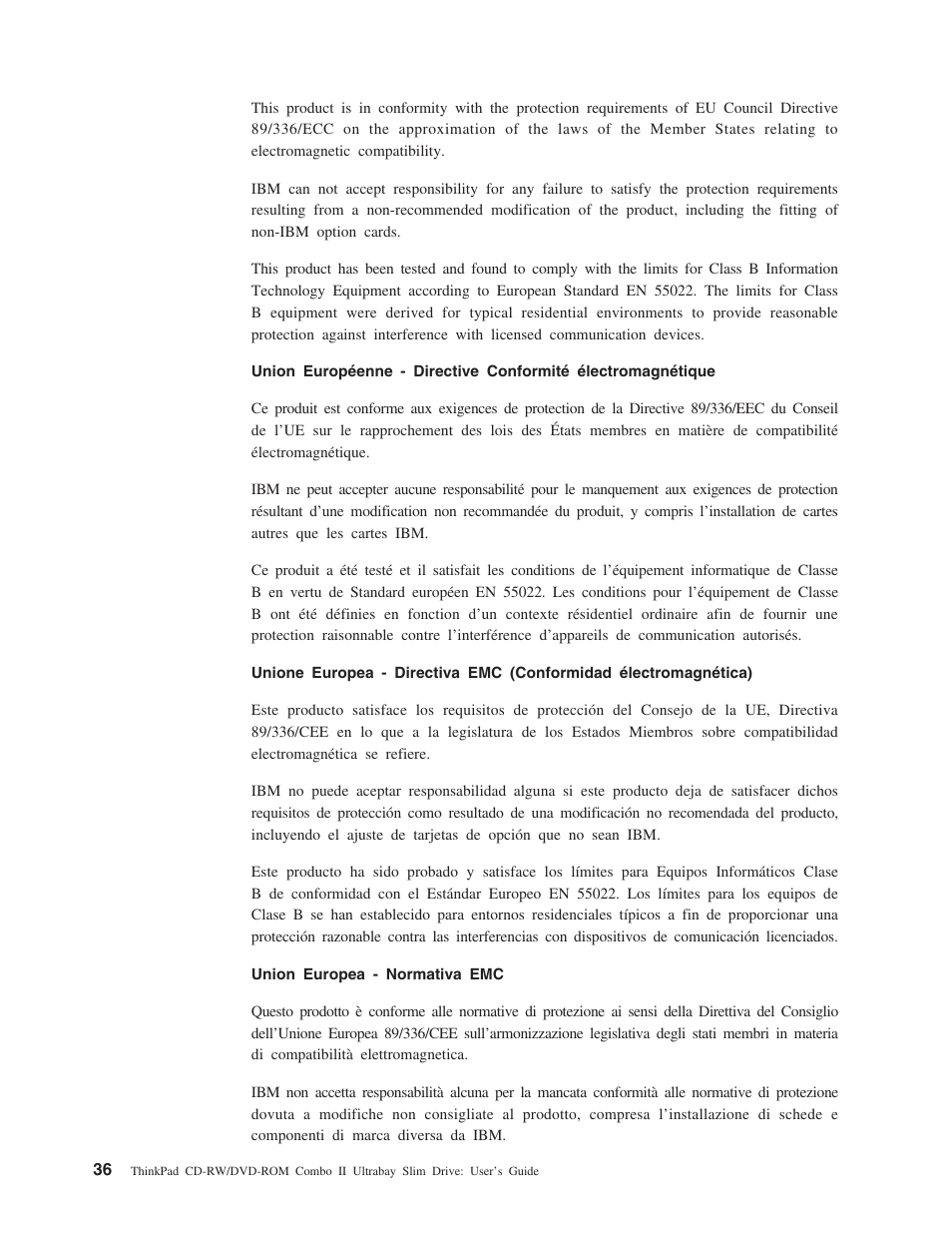 IBM ThinkPad 73P3292 User Manual | Page 50 / 52