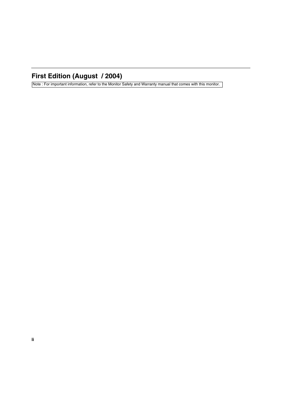 First edition (april / 2003), First edition (august / 2004) | IBM C170 User Manual | Page 2 / 25