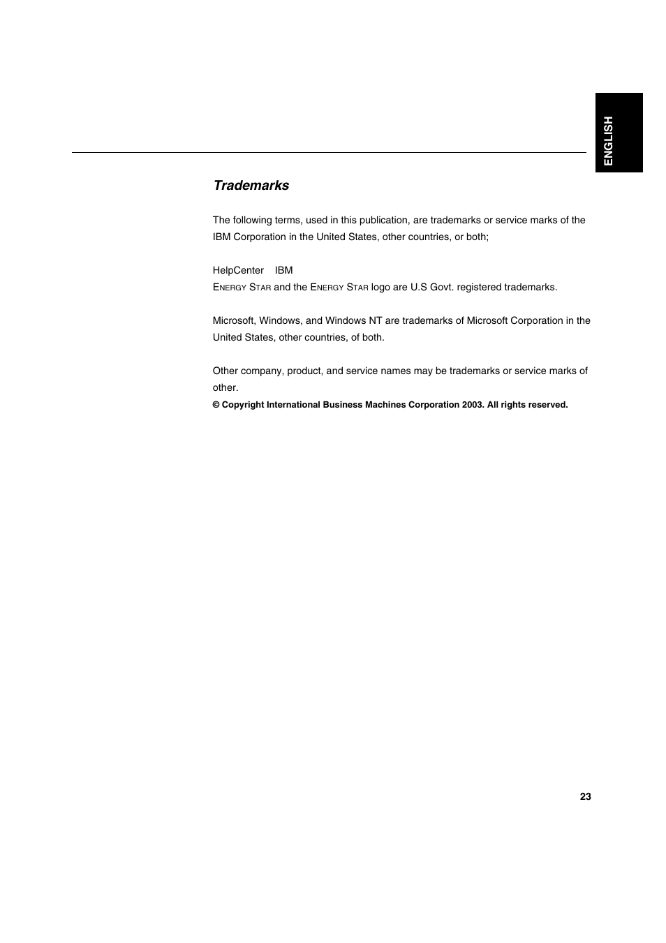 Trademarks | IBM C170 User Manual | Page 25 / 25