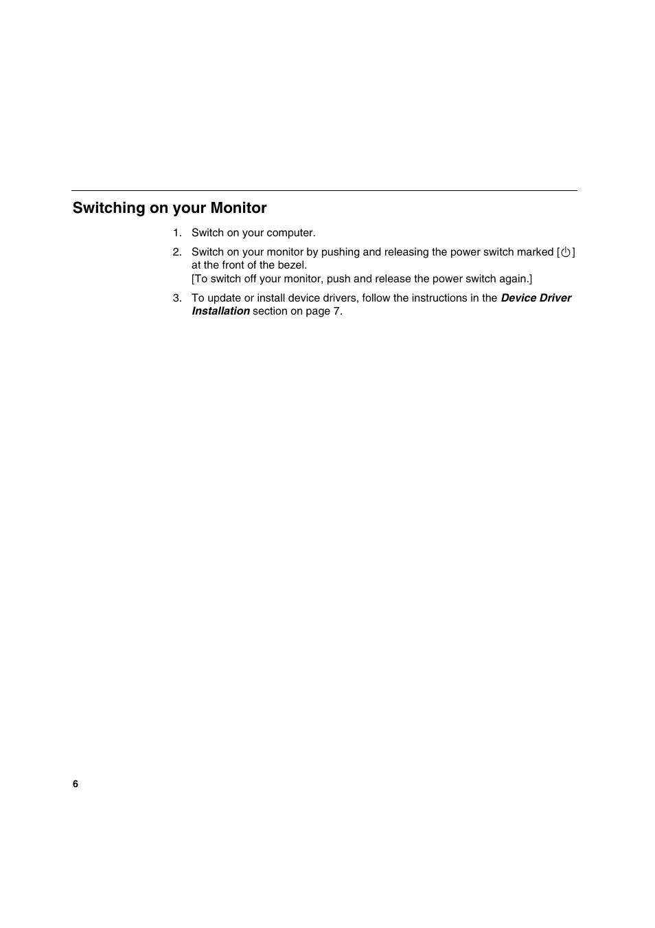 Switching on your monitor | IBM C170 User Manual | Page 8 / 25