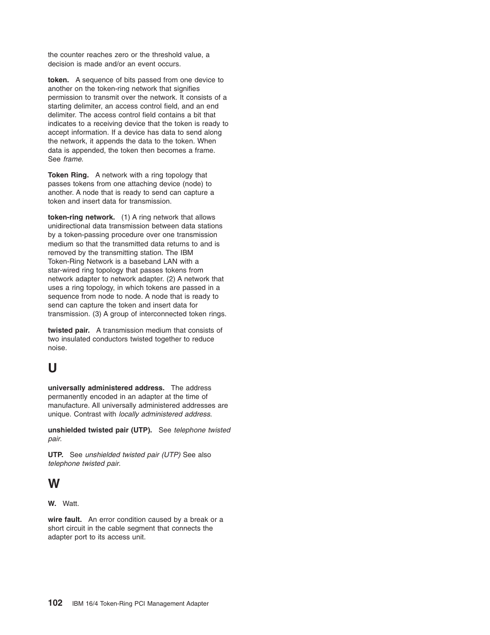 IBM 16/4 Token-Ring User Manual | Page 110 / 113