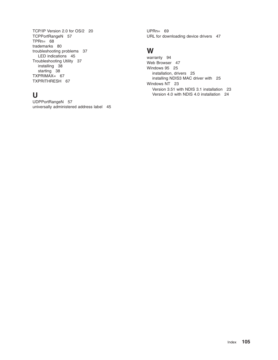 IBM 16/4 Token-Ring User Manual | Page 113 / 113