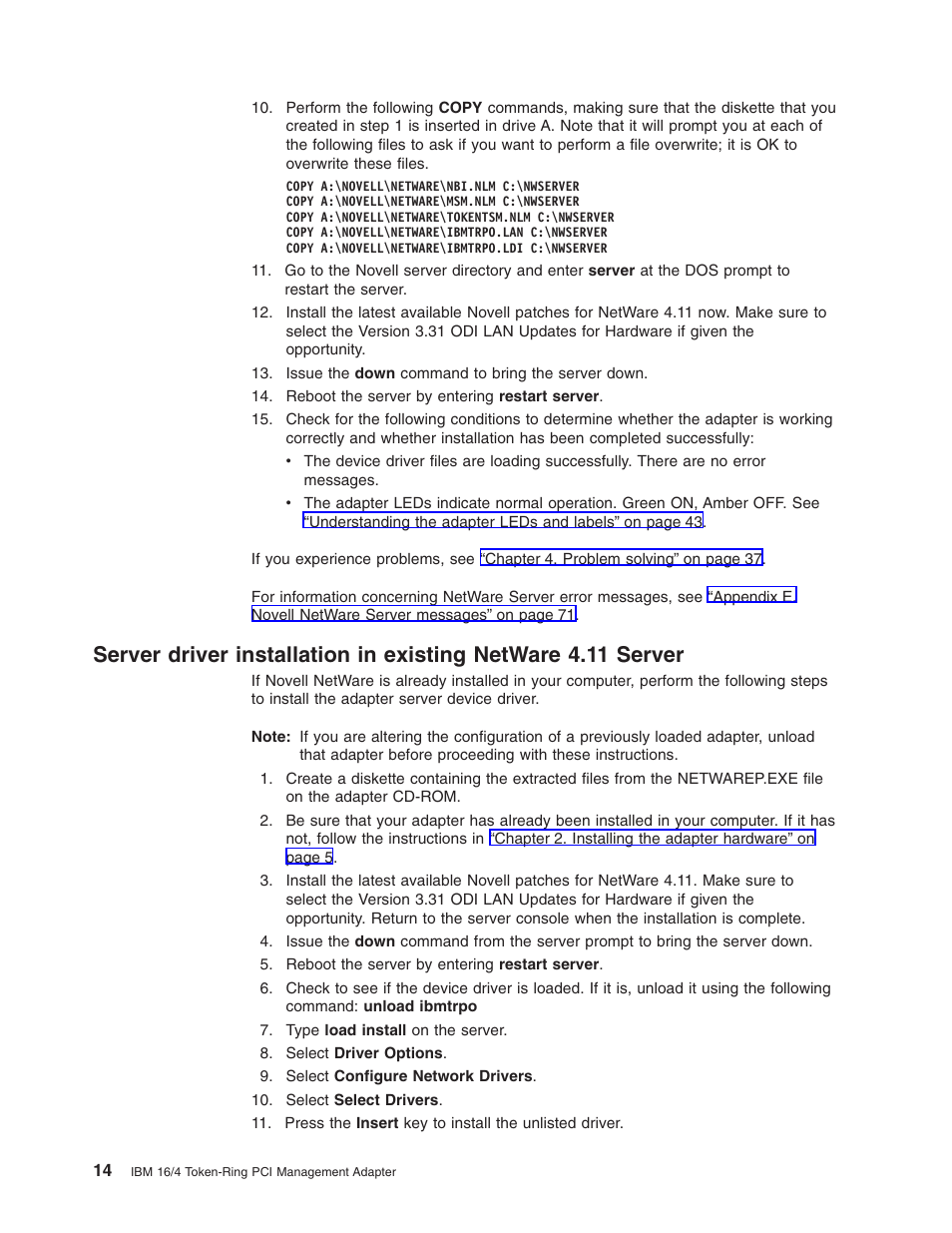 IBM 16/4 Token-Ring User Manual | Page 22 / 113