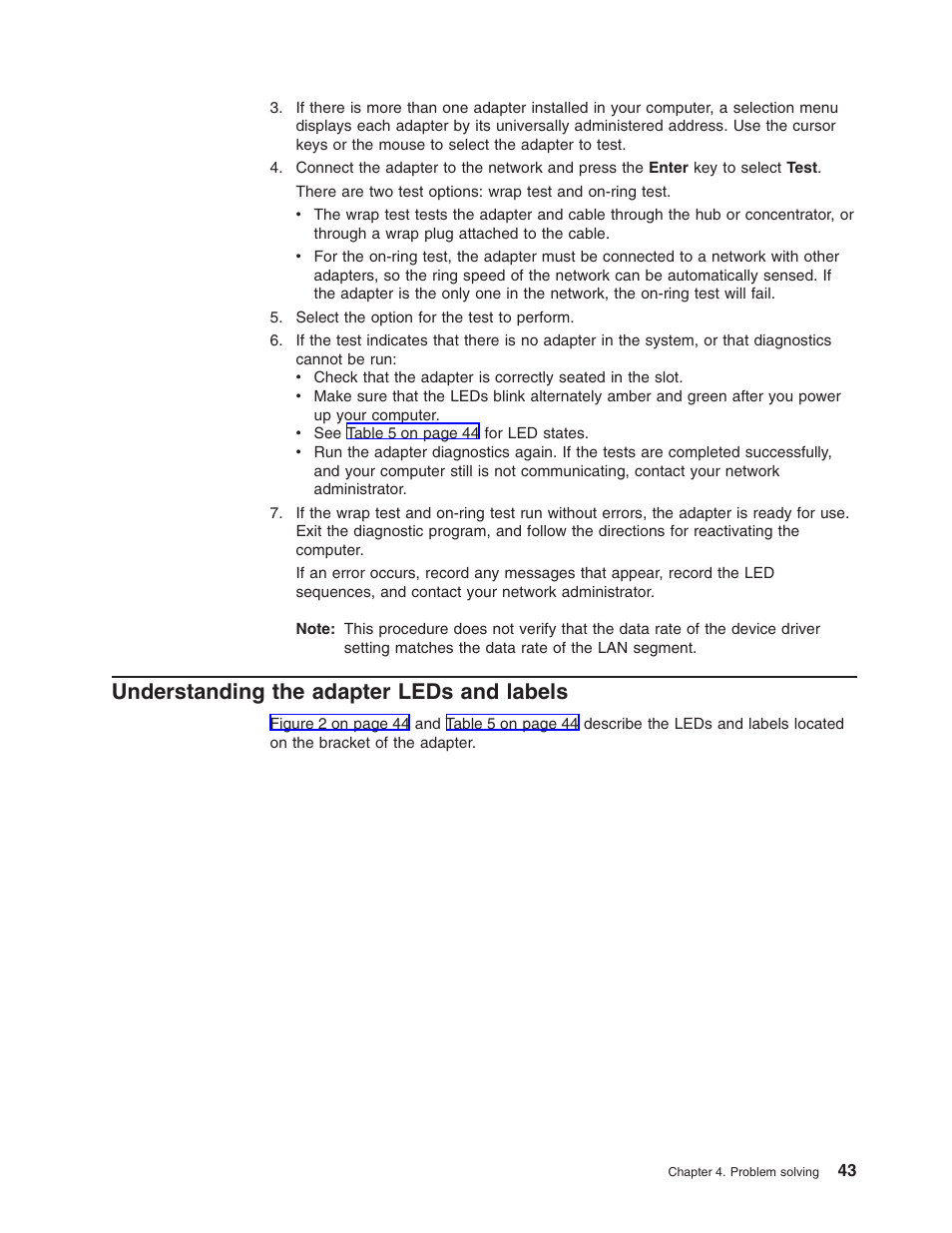 Understanding the adapter leds and labels | IBM 16/4 Token-Ring User Manual | Page 51 / 113