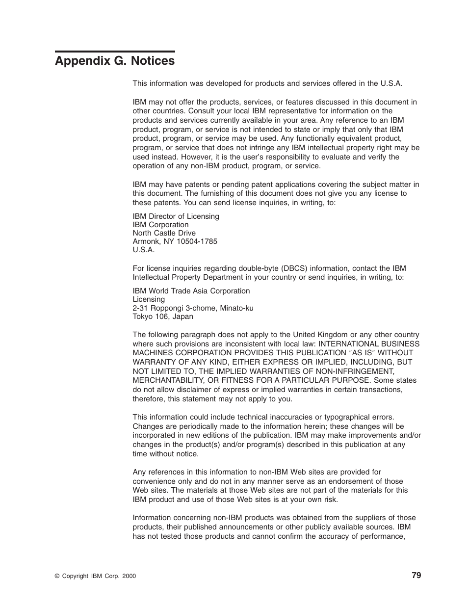 Appendix g. notices | IBM 16/4 Token-Ring User Manual | Page 87 / 113