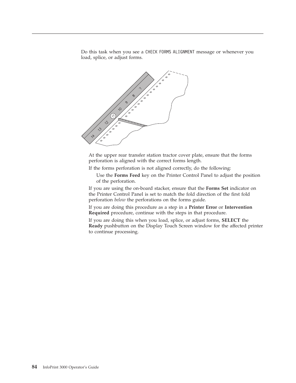 Checking the forms alignment | IBM INFO PRINT 3000 User Manual | Page 116 / 346