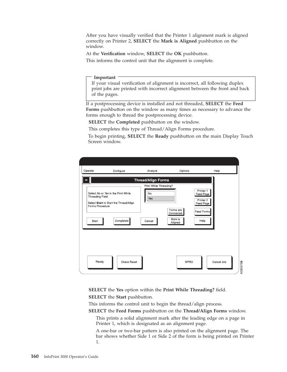 Print while threading | IBM INFO PRINT 3000 User Manual | Page 192 / 346