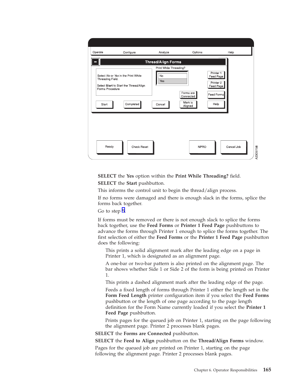 Printing while threading | IBM INFO PRINT 3000 User Manual | Page 197 / 346