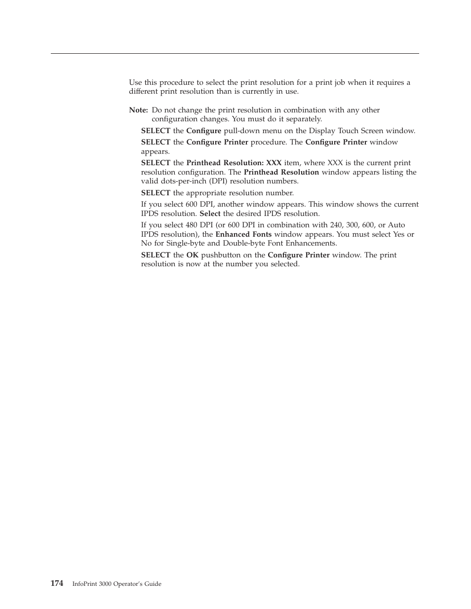 Switching print resolution | IBM INFO PRINT 3000 User Manual | Page 206 / 346