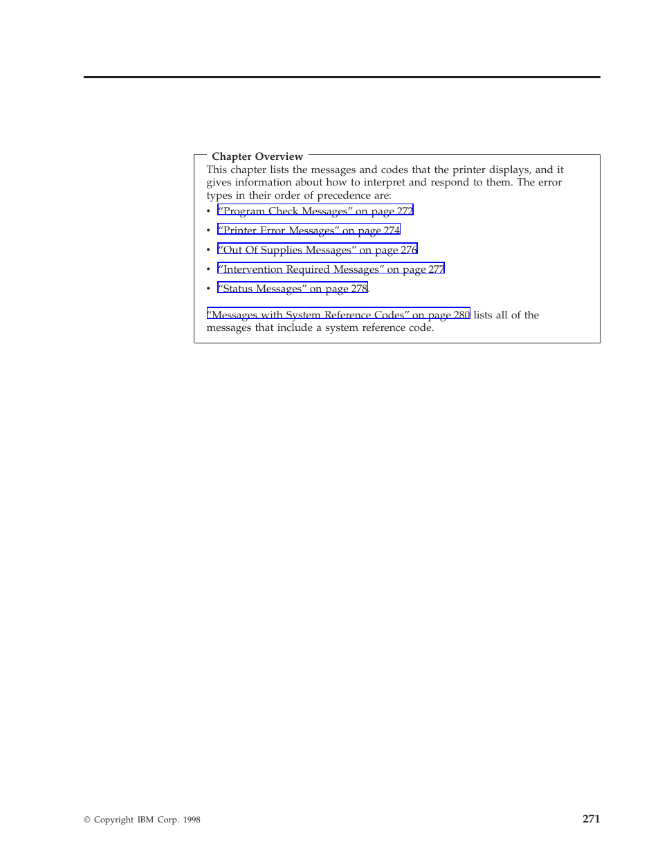 Chapter 10. responding to messages, Chapter 10. responding to messages” on | IBM INFO PRINT 3000 User Manual | Page 303 / 346