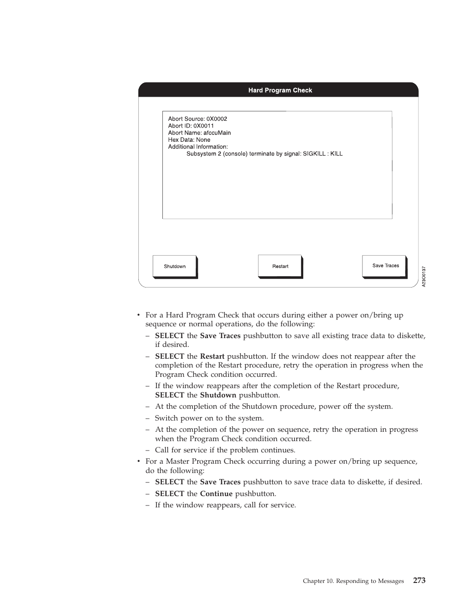 Hard program checks, Hard program check window - normal, Operations | IBM INFO PRINT 3000 User Manual | Page 305 / 346