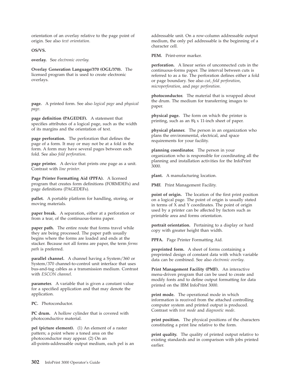 IBM INFO PRINT 3000 User Manual | Page 334 / 346