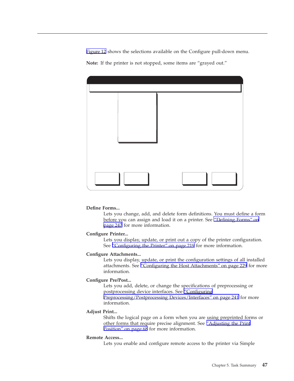 Configure pull-down menu | IBM INFO PRINT 3000 User Manual | Page 79 / 346