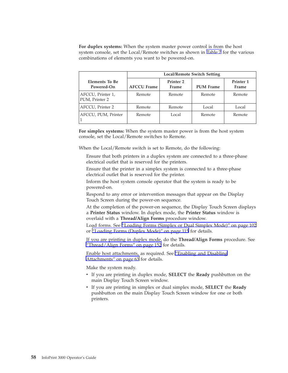 Remote system power control - duplex, Models, In host-controlled remote mode | IBM INFO PRINT 3000 User Manual | Page 90 / 346