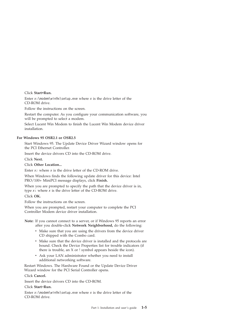 IBM MOBILE COMBO ADAPTER PRO/100 SP User Manual | Page 13 / 72