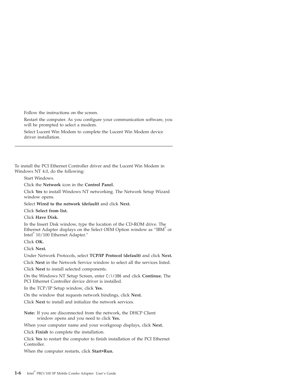 IBM MOBILE COMBO ADAPTER PRO/100 SP User Manual | Page 14 / 72
