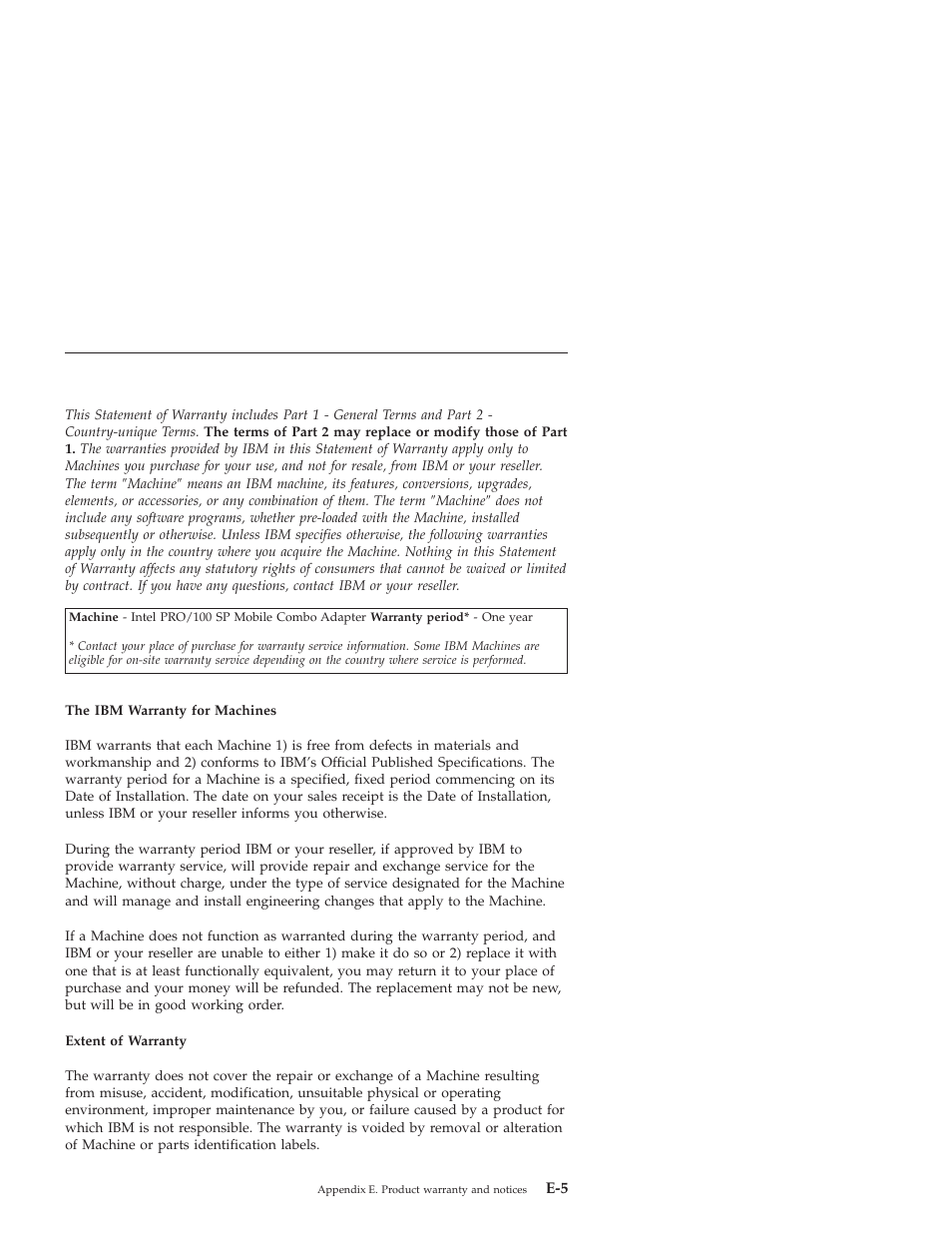 IBM MOBILE COMBO ADAPTER PRO/100 SP User Manual | Page 51 / 72